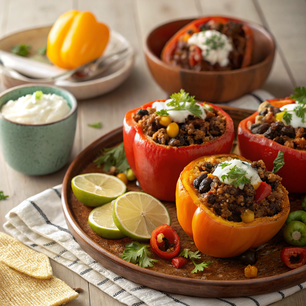 Mexican Beef Stuffed Peppers