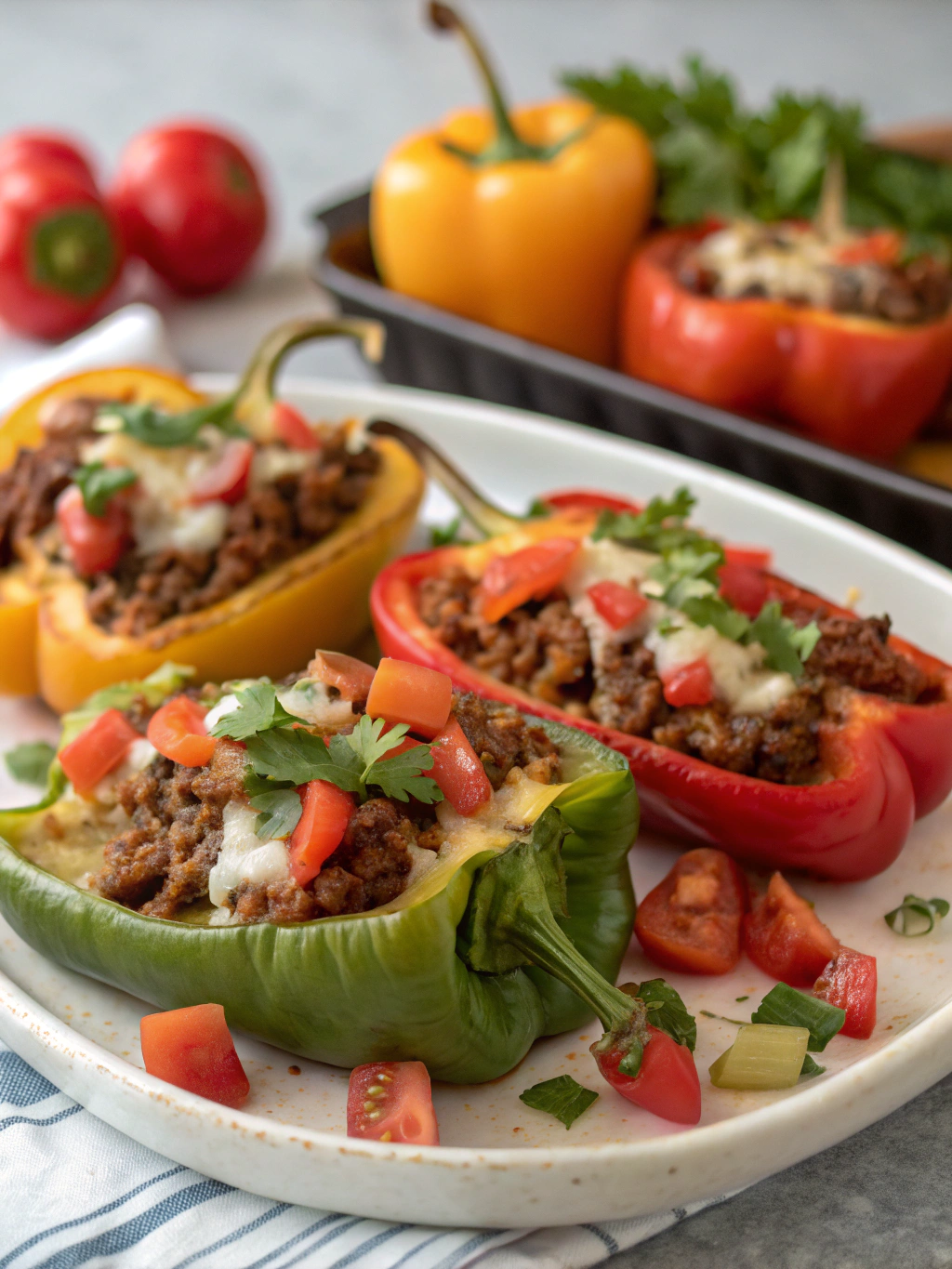 Mexican Beef Stuffed Peppers