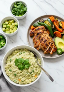 Green Chili Cheese Rice