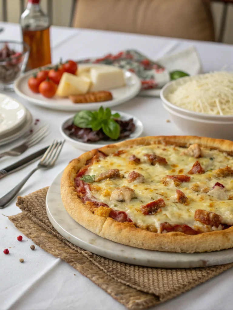 Cheesy Rice Flour Pizza