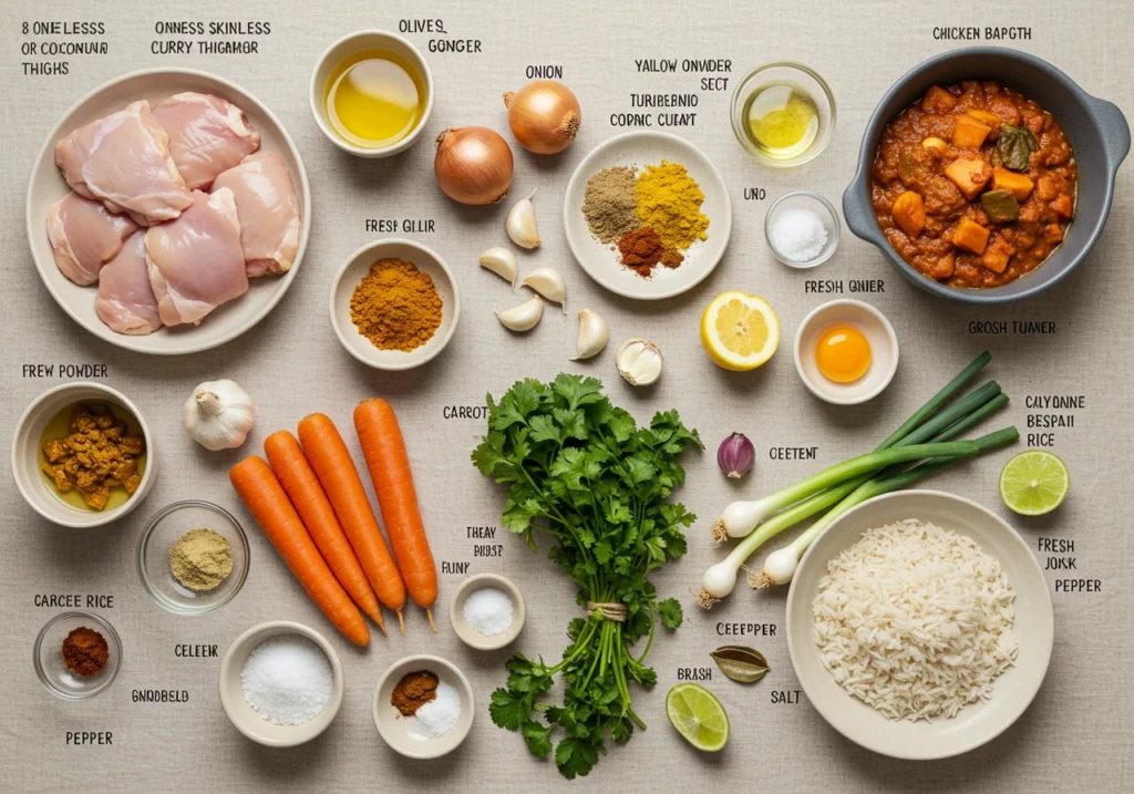 curried chicken and rice soup