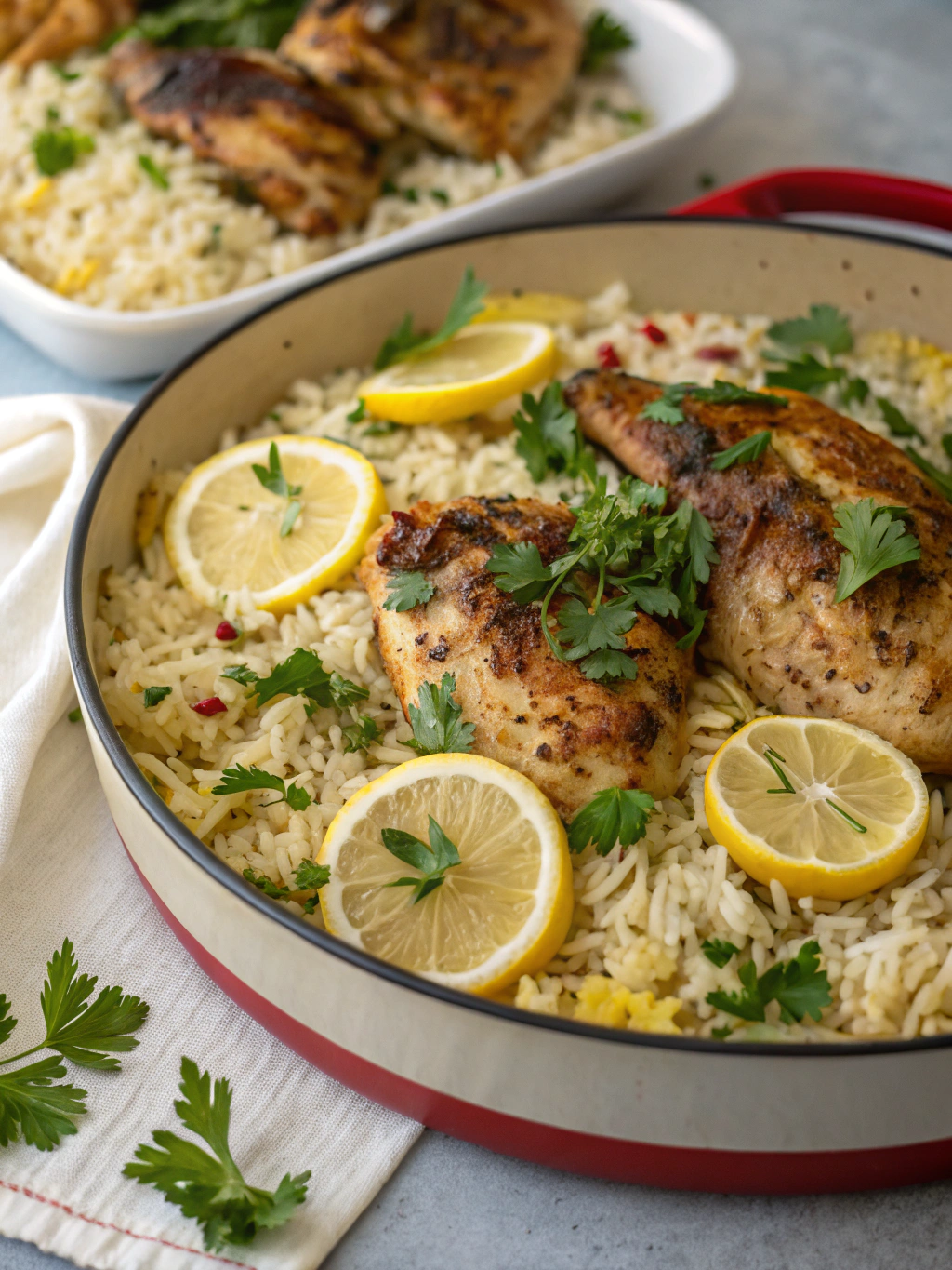 greek chicken and lemon rice