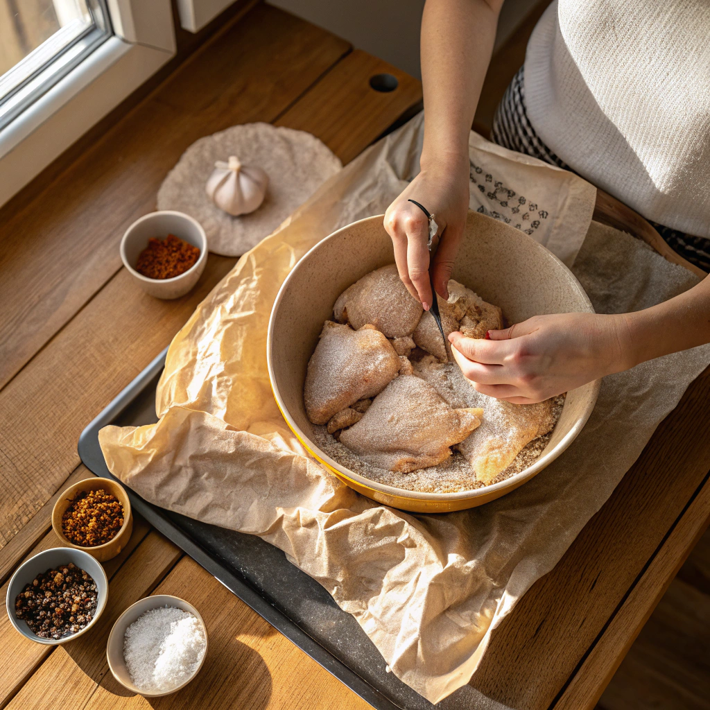 Hearty Southern smothered chicken and rice served in a cast-iron skillet