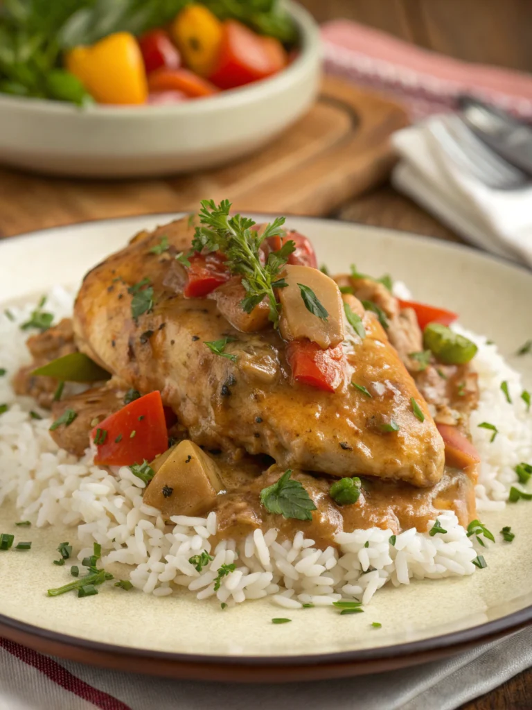 Southern Smothered Chicken and Rice