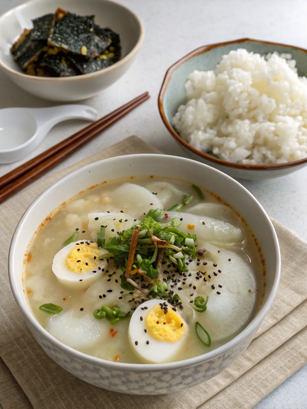 Tteokguk with Rice