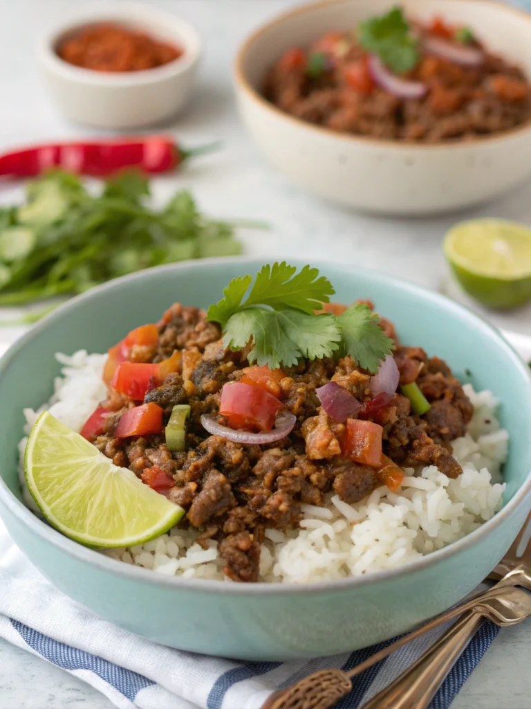 Cuban Picadillo Rice Bowl