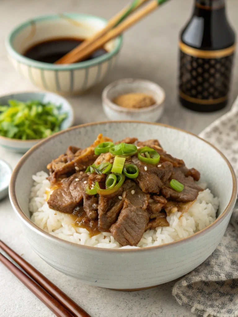 Japanese Gyudon Rice Bowl