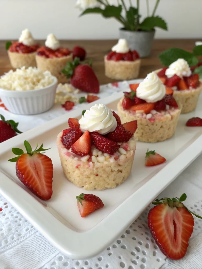 Strawberry Shortcake Rice Cups