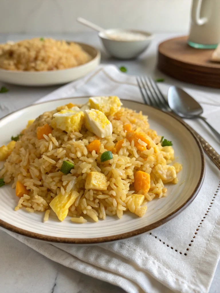 Cheesy Egg Fried Rice
