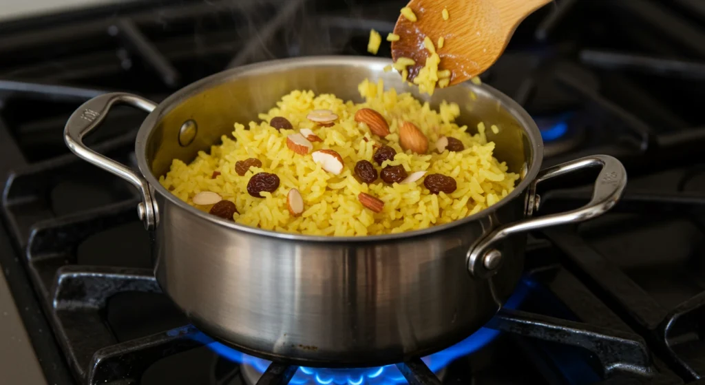 Moroccan Spiced Chicken with Saffron Rice