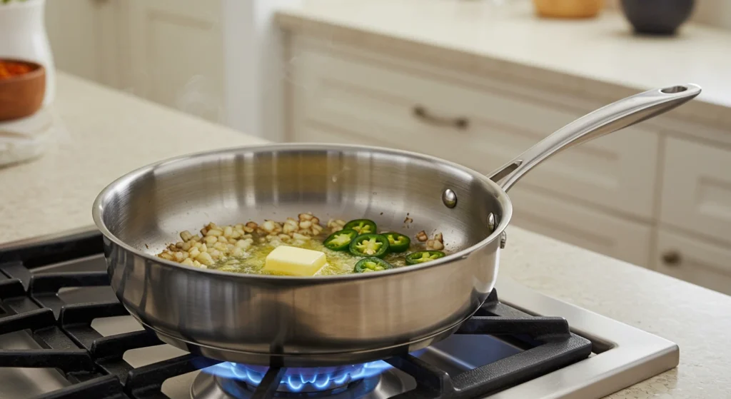 Cheesy Jalapeño Rice Skillet