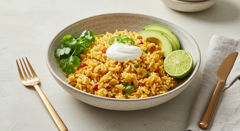 Cheesy Jalapeño Rice Skillet