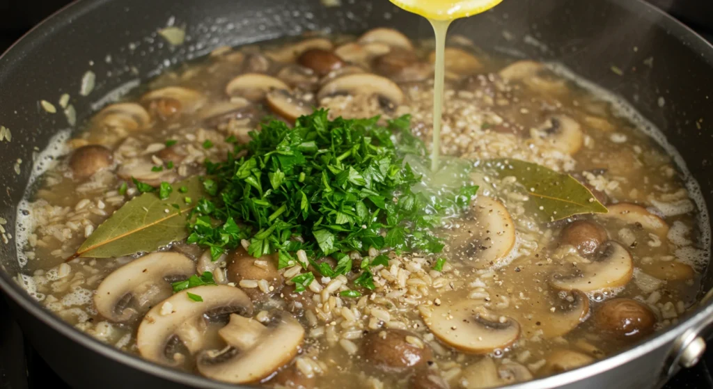 Mushroom and Brown Rice Soup