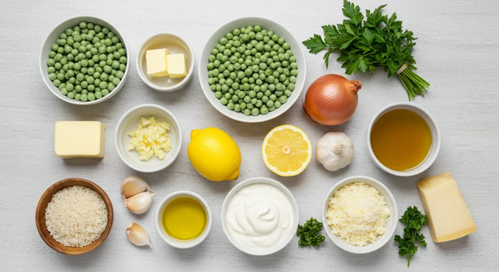 Herbed Rice and Pea Soup