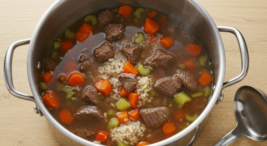 Beef and Rice Soup