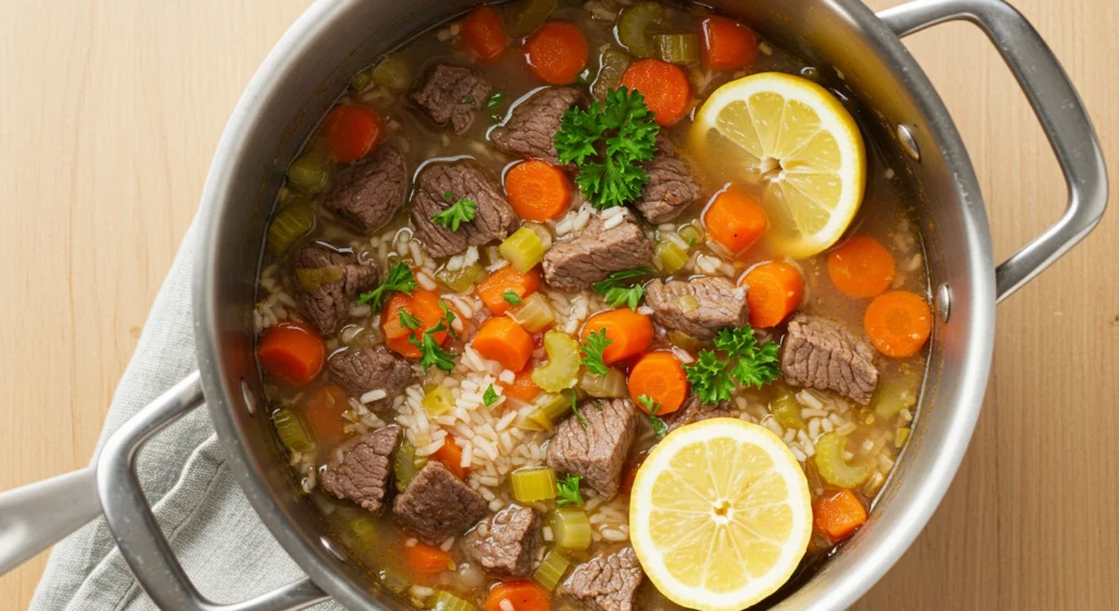 Beef and Rice Soup