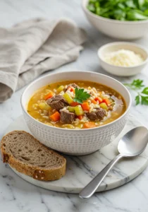Beef and Rice Soup