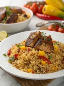 Caribbean Jerk Fish Rice