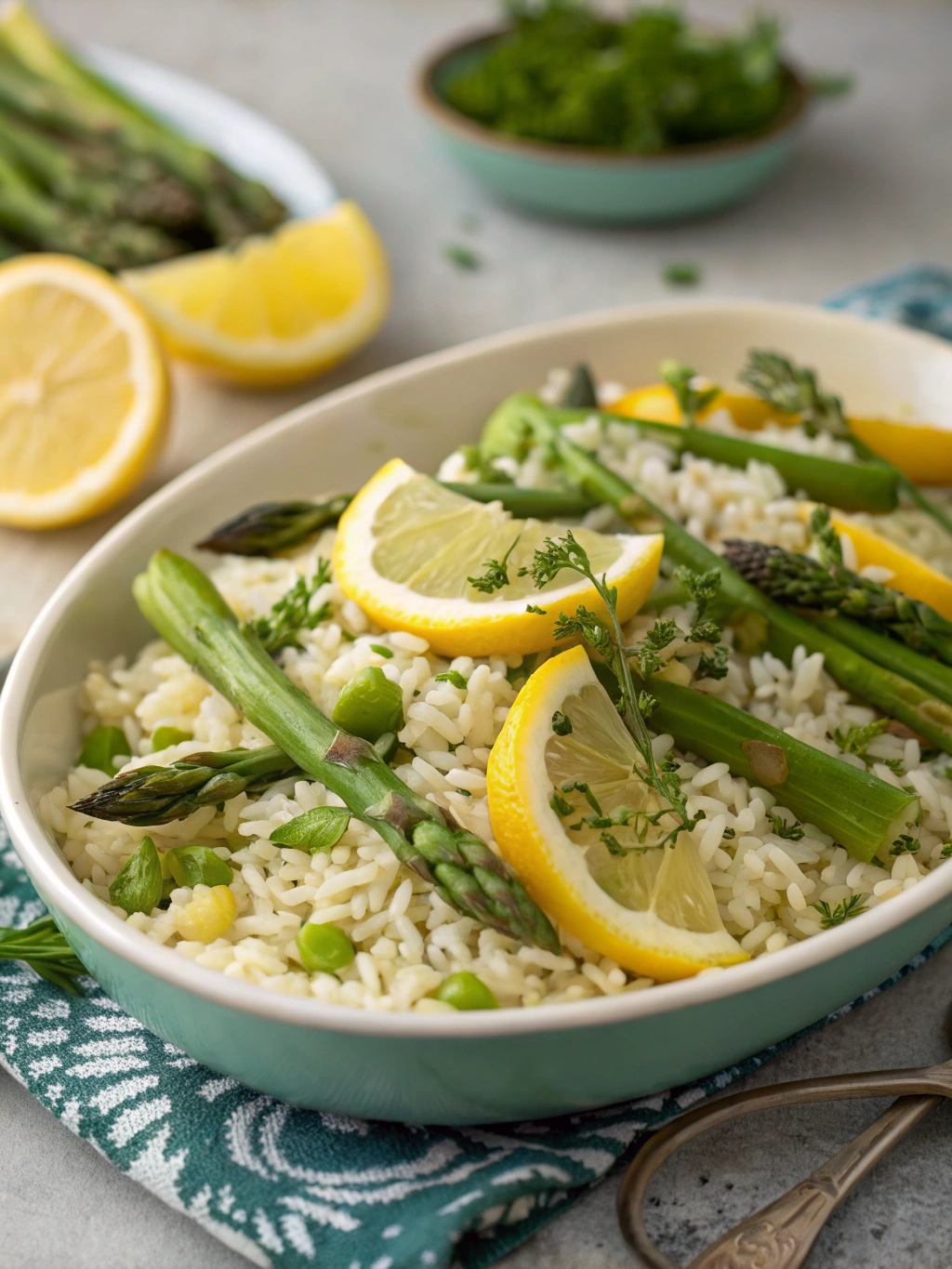 Asparagus and Lemon Rice Salad