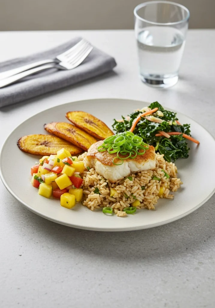Caribbean Jerk Fish Rice