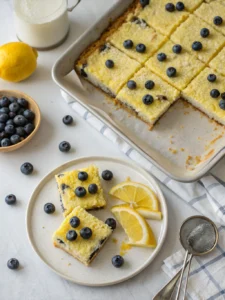 Lemon Blueberry Rice Squares