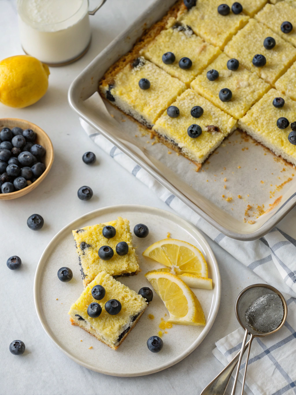 Lemon Blueberry Rice Squares