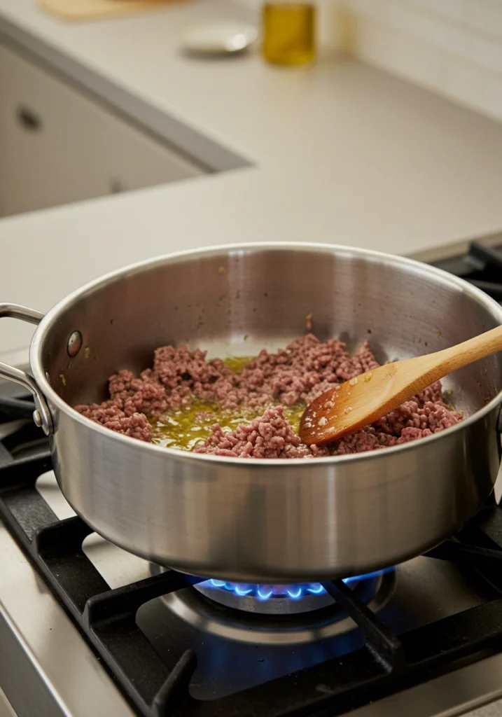 Greek Beef and Lemon Rice Skillet