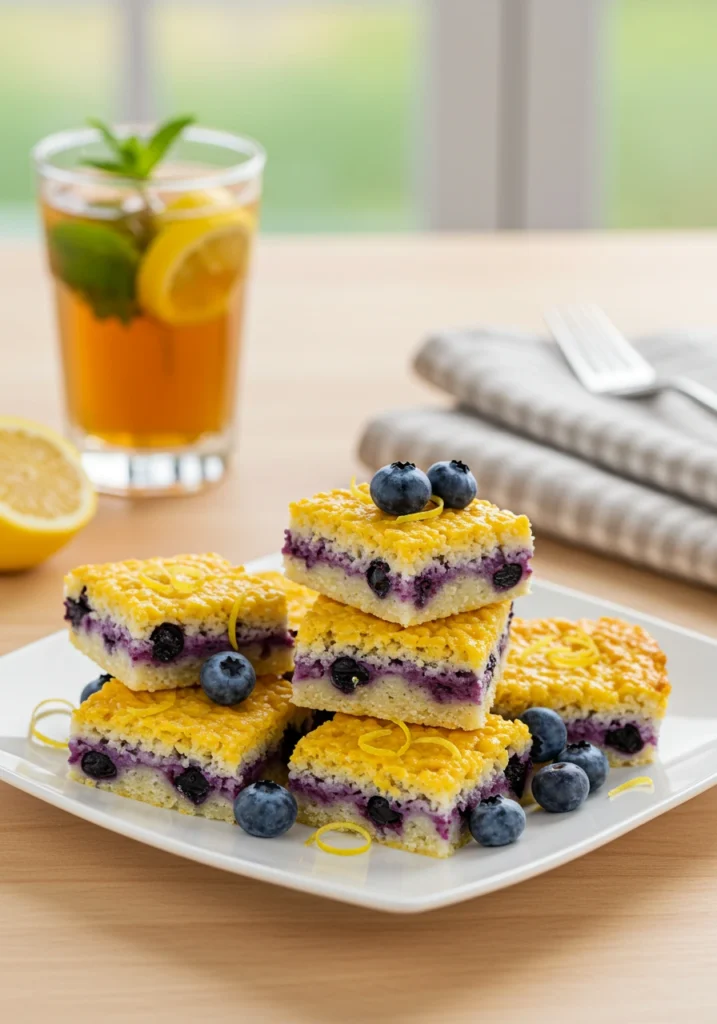 Lemon Blueberry Rice Squares