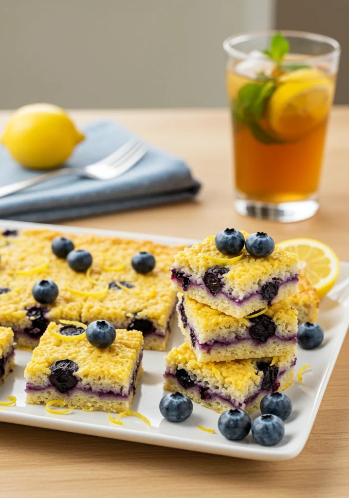 Lemon Blueberry Rice Squares