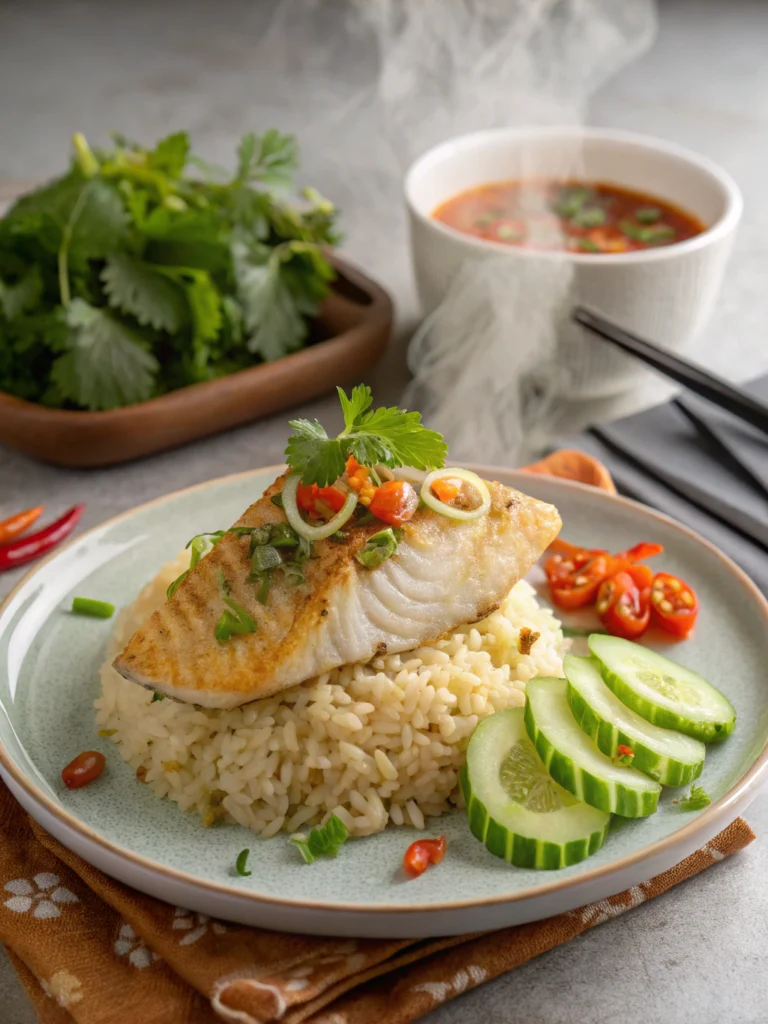 Vietnamese Lemongrass Fish Rice