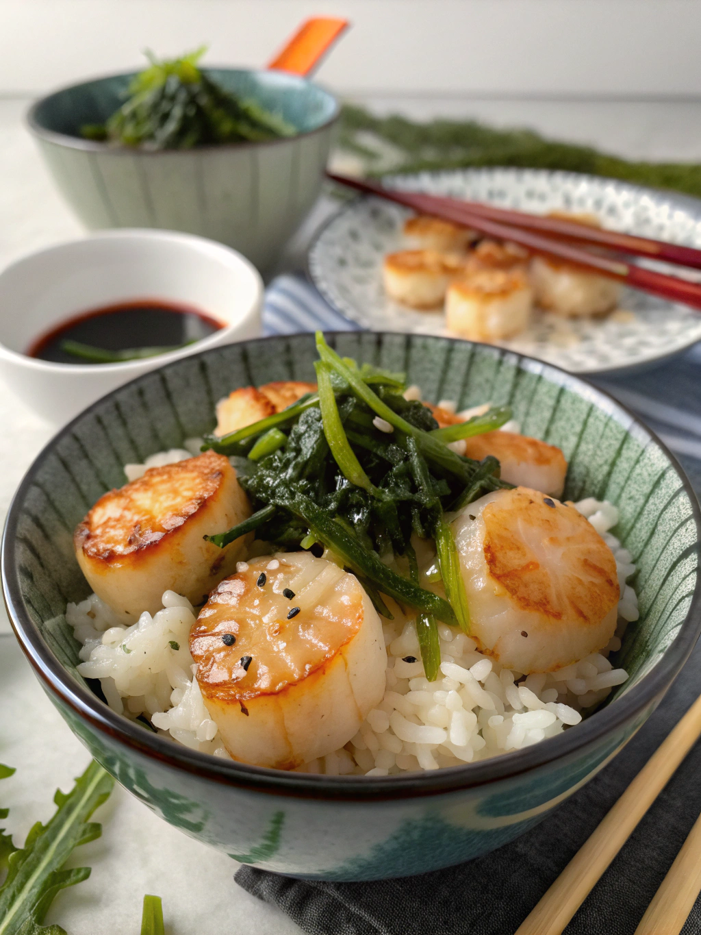Japanese Scallop and Seaweed Rice