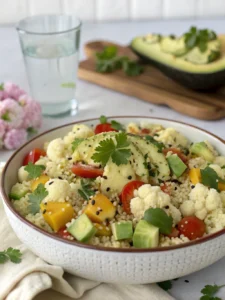 Cauliflower Rice Avocado Salad