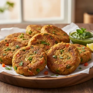 Leftover Rice Vegetable Tikkis