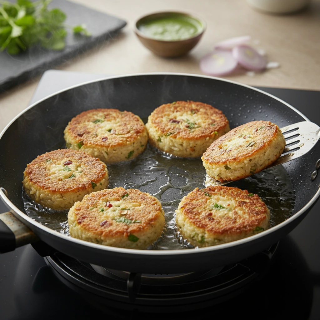 Golden cheesy tuna rice bake fresh out of the oven with crispy topping