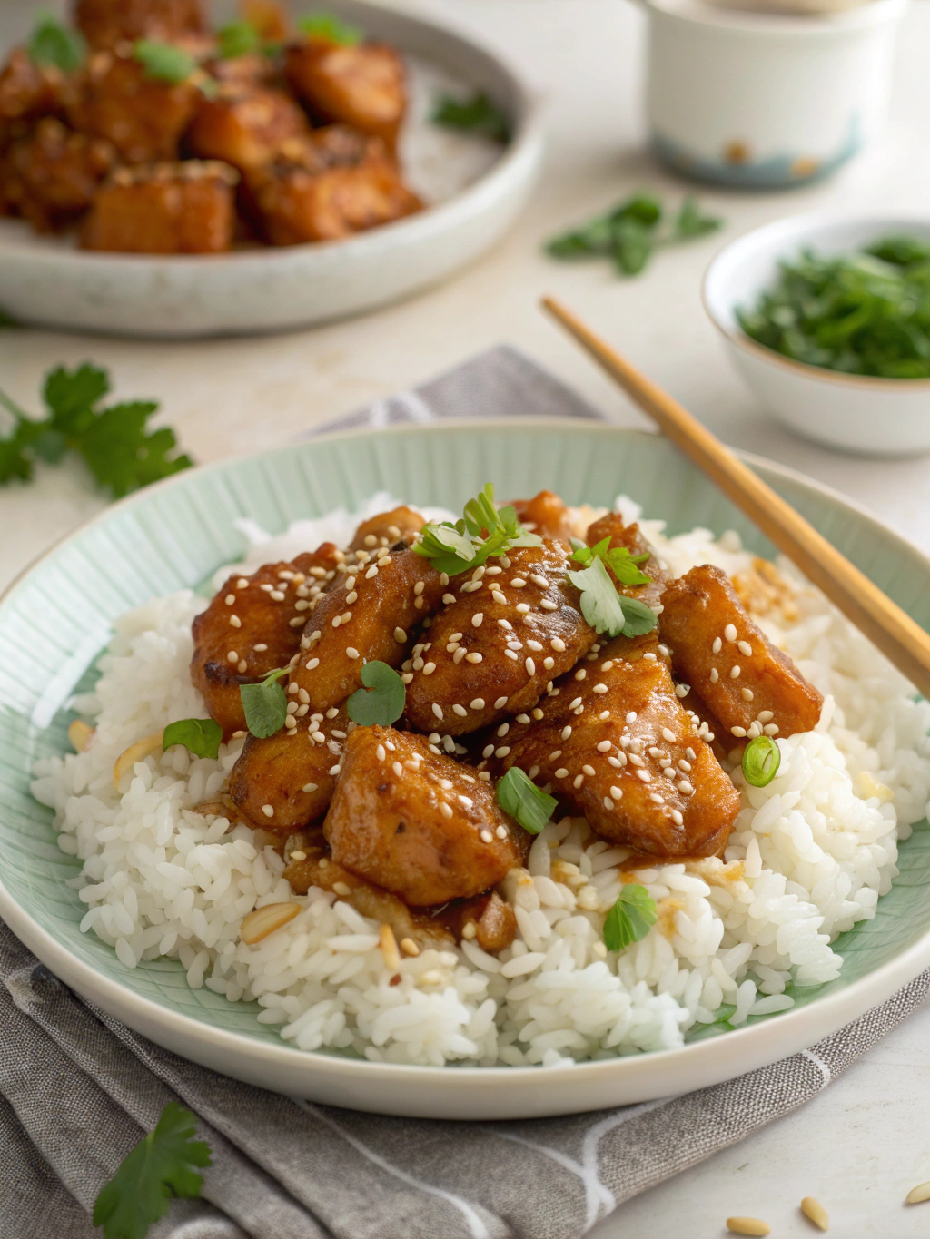 Honey Garlic Chicken Rice