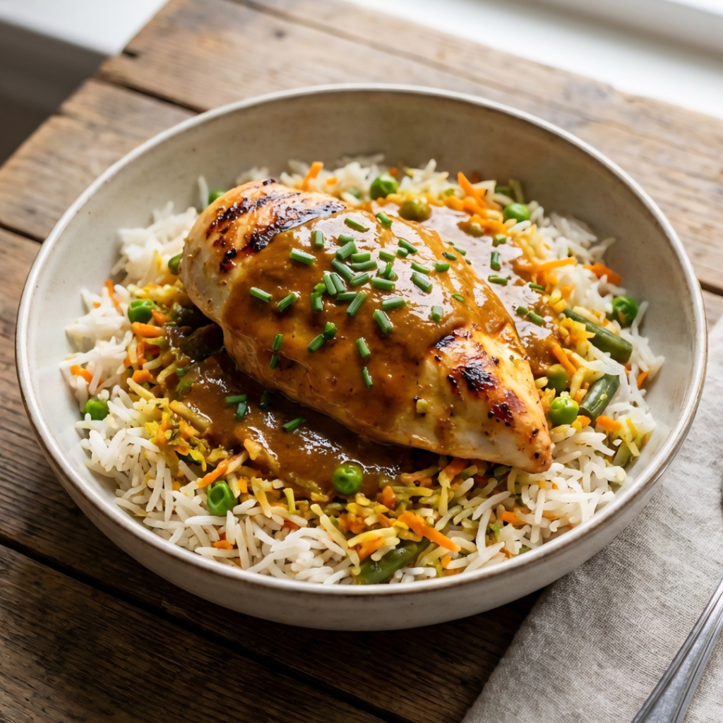 Cheesy Tuna Rice Bake