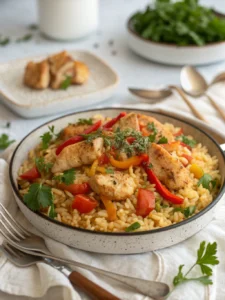 Smoky Paprika Chicken Rice Bake