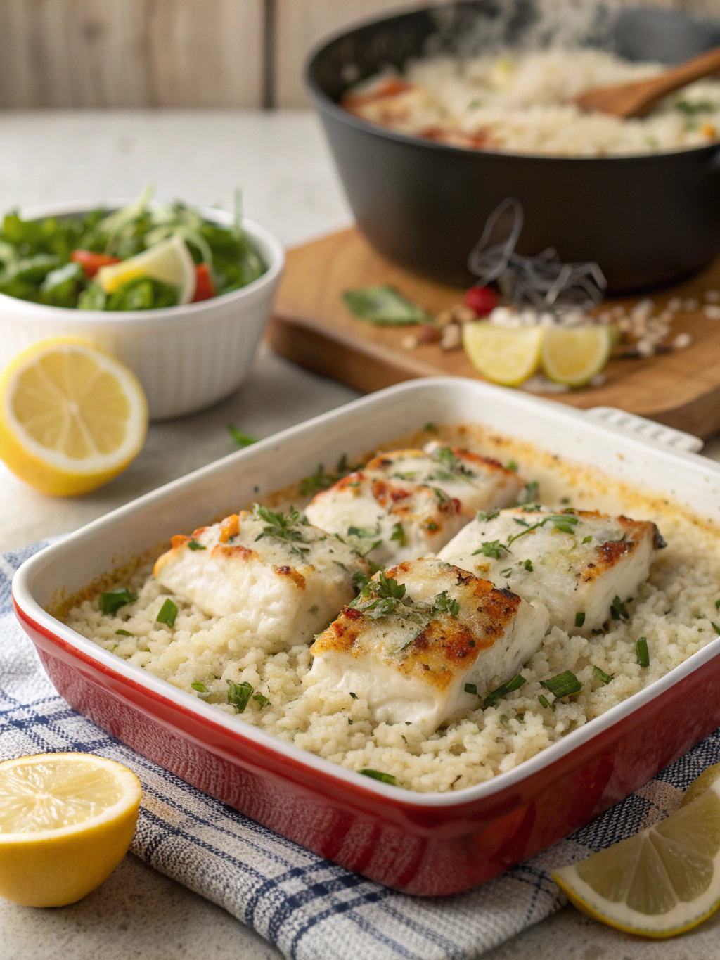 haddock rice bake